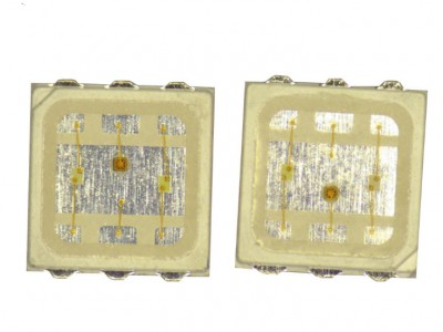 3535红光六脚led灯珠0.2W黑面全彩RGB四维明光电图2