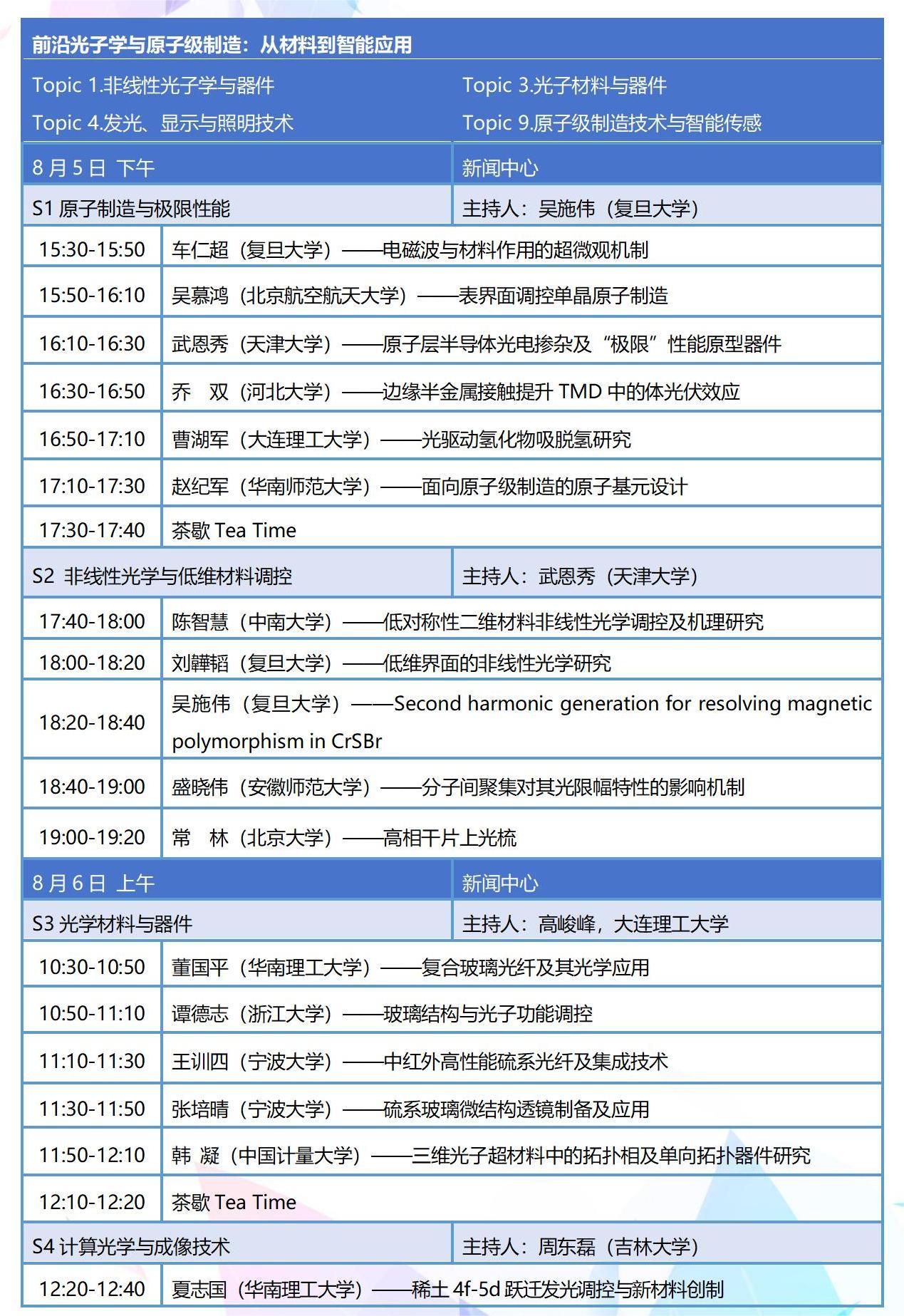 8月新疆-全国光与物质相互作用大会整体日程_02